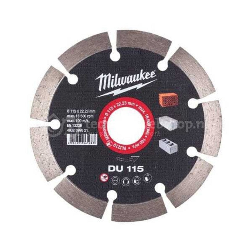 Milwaukee dijamantski rezni disk DUH 115 4932399521