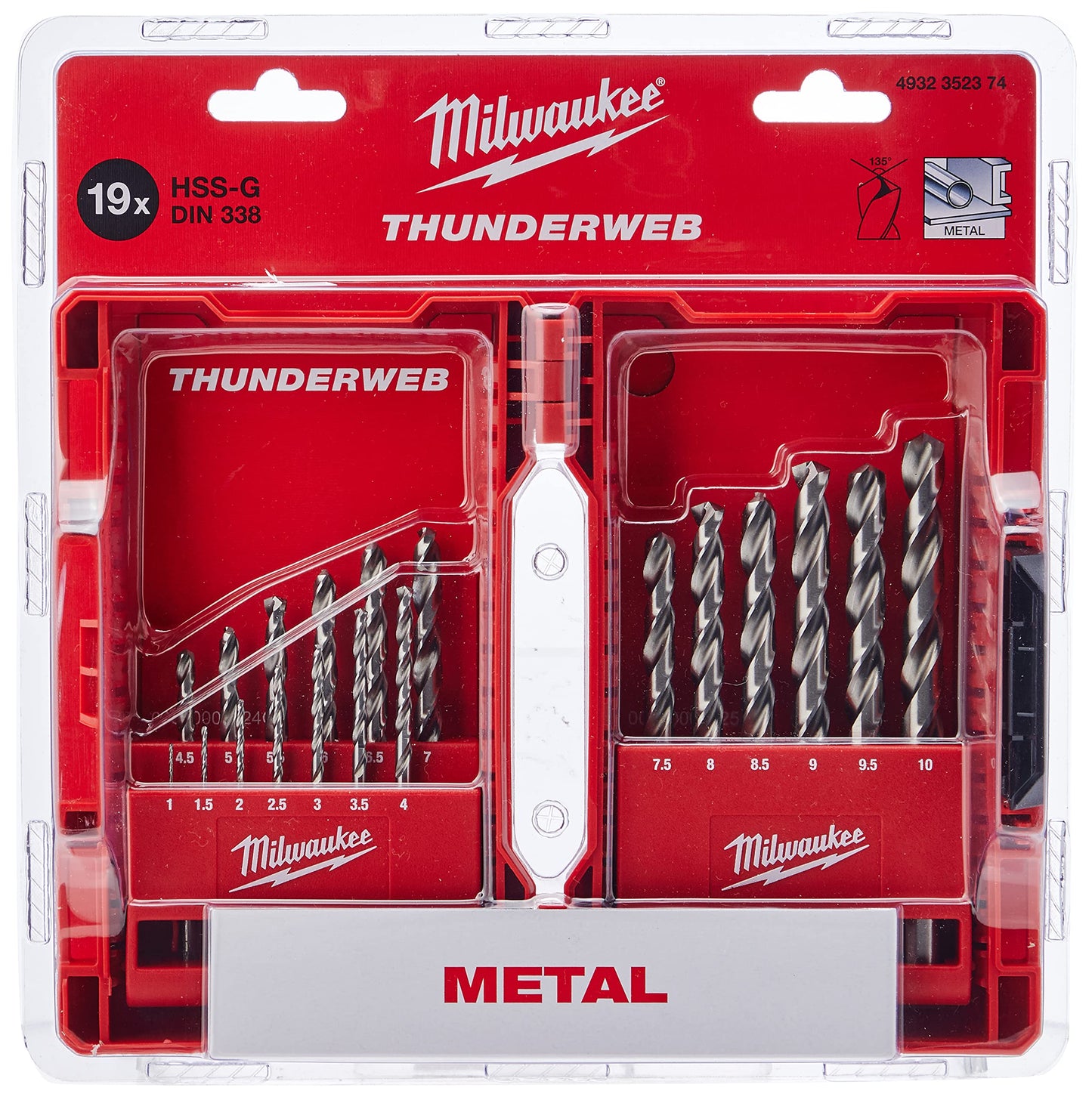 Milwaukee burgije Thunderweb 1-10mm HSS-G 19/1 4932352374