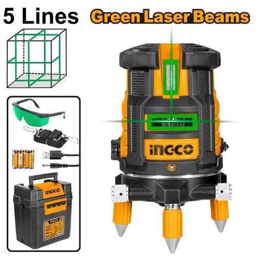 Laser linijski samonivelacioni zeleni zraci INGCO HLL305205