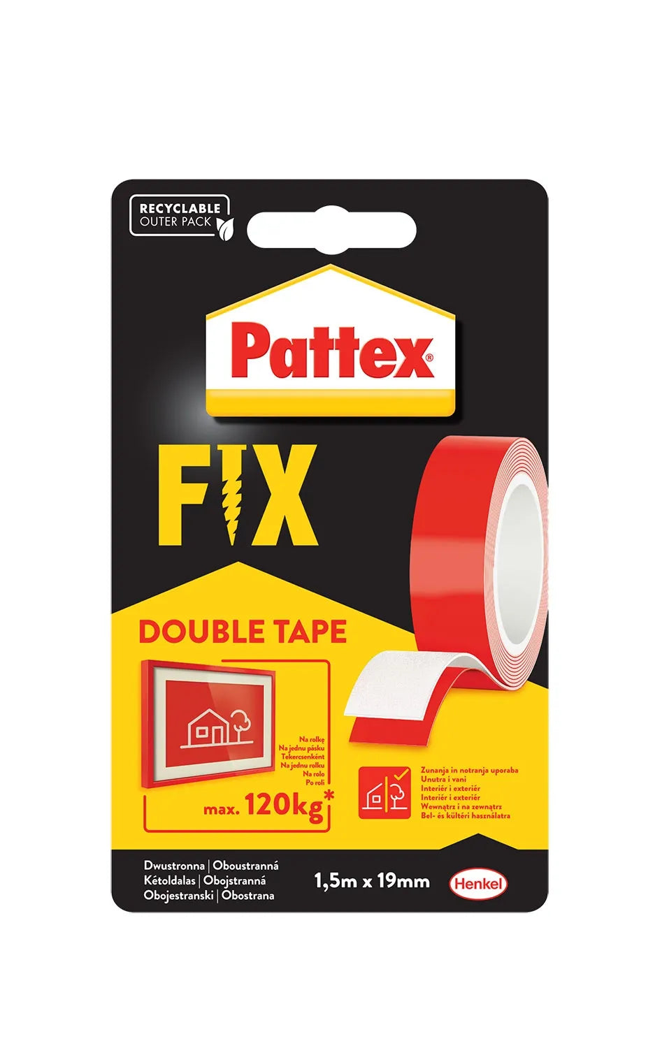 Henkel pattex fix m.Tape 120kg/1,5m