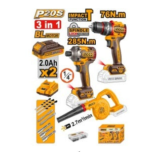 Aku set (BUŠ. 76NM+UD.ODVIJAČ 285NM+DUVAČ) COSLI250182E