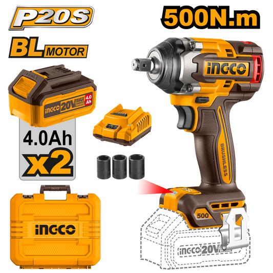Aku udarni odvijač 1/2" 500NM SUPER INGCO CIWLI2050