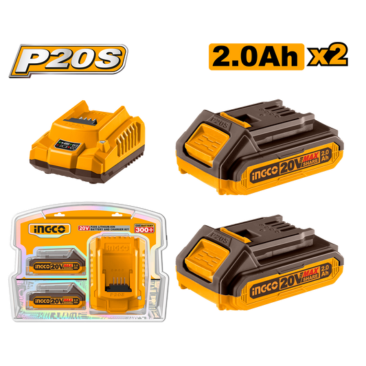 Set baterija 2x 2AH + punjačINGCO FBCPK1222E