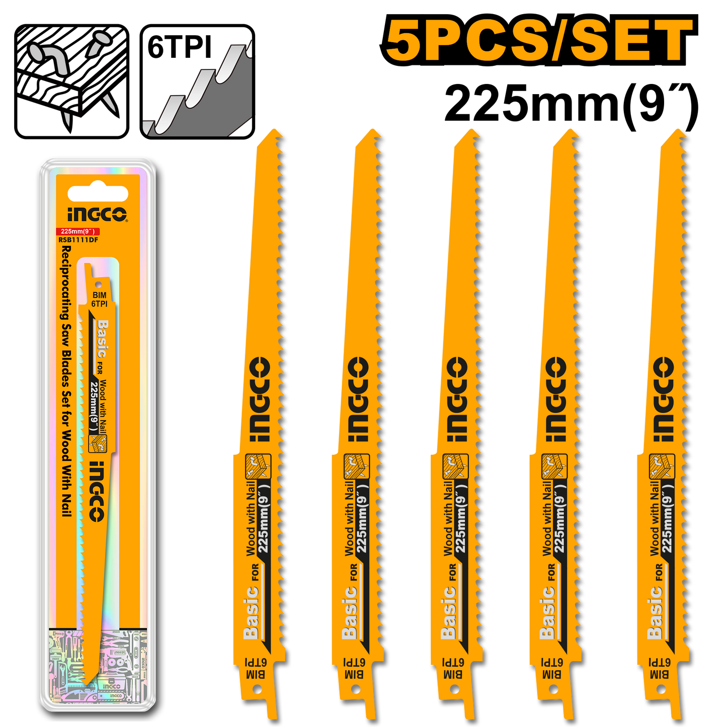 List za lisičar za drvo sa ekserima 5/1 SUPER INGCO RSB1111DF