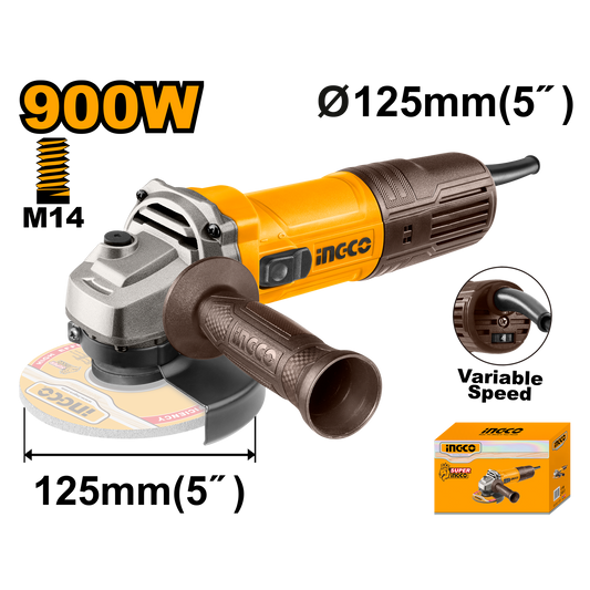 Brusilica sa potenciometrom 900w/125mm INGCO AG900285