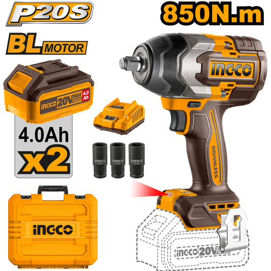 Aku udarni odvijač 1/2" 850NM INGCO CIWLI2085