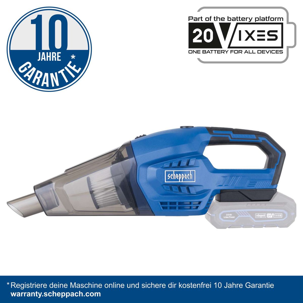 Aku ručni usisivač C-HVC150-X Set 2 Ah Scheppach