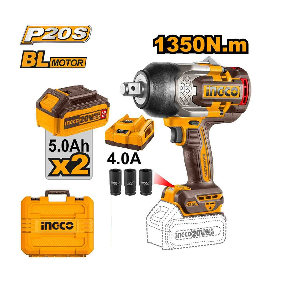 Aku udarni odvijač 3/4" 1350NM SUPER INGCO CIWLI20135E