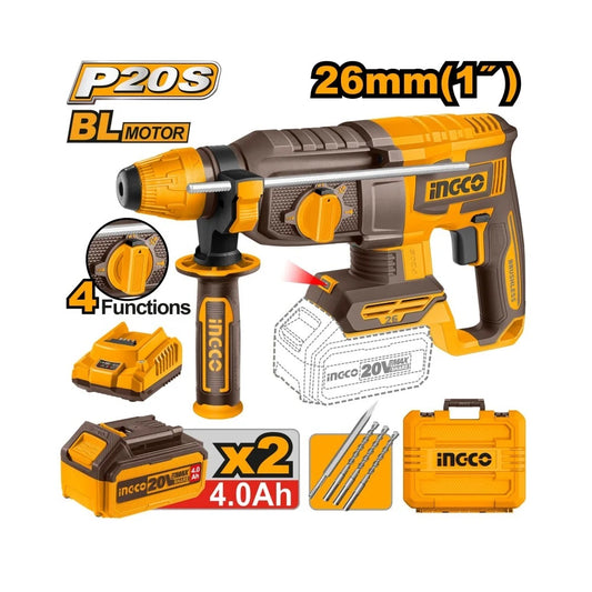 Aku hamer 2,5J 26MM 2X4AH INGCO CRHLI202682E